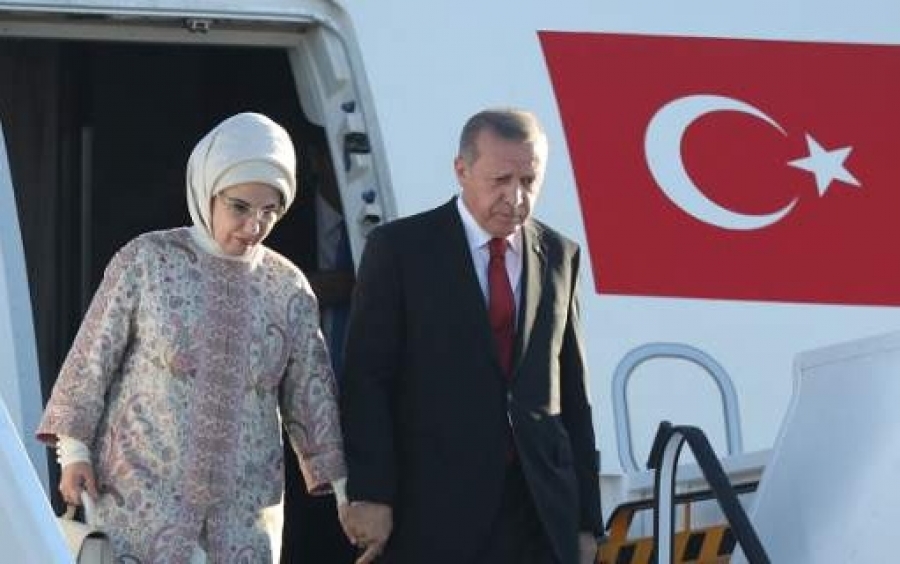 Έφτασε στην Αθήνα ο Τούρκος πρόεδρος Ταγίπ Ερντογάν