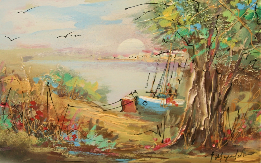 Οι πίνακες της μοναδικής ζωγράφου Φώφης Μουρατίδου στο Κορνιζάδικο &#039;&#039;Περί Τέχνης&#039;&#039; (εικόνες)
