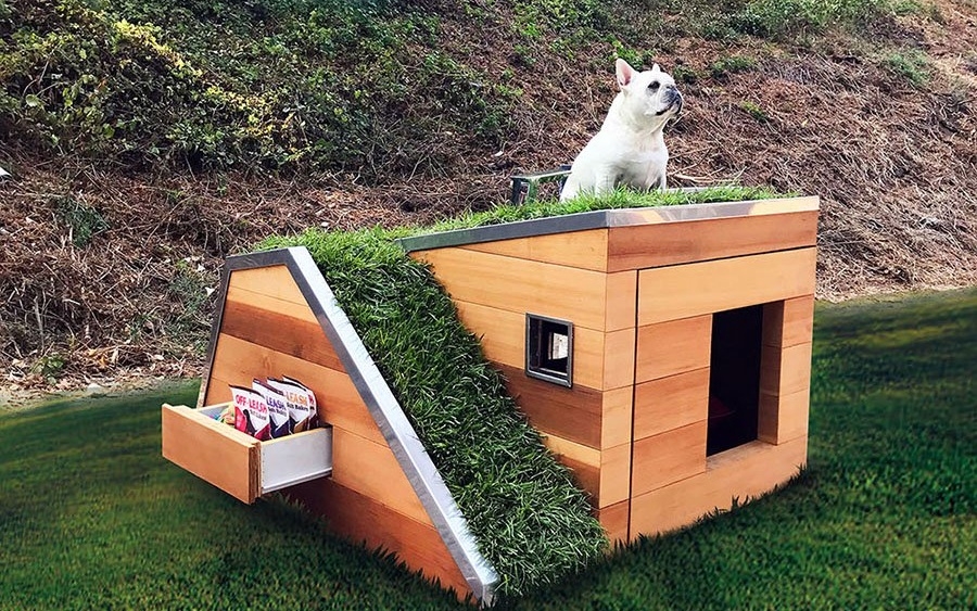 «Πράσινα» σπίτια για σκύλους -Με γρασίδι και ανεμιστήρα [εικόνες]
