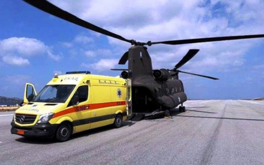 Αεροδιακομιδή για τον 44χρονο που τραυματίστηκε σοβαρά στο τροχαίο της Πυλάρου