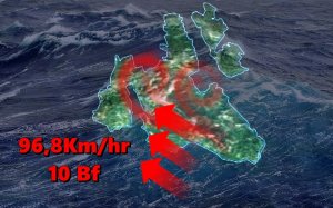 "Σαρώνουν" την Κεφαλονιά οι άνεμοι! 10 μποφόρ δυτικά της Παλλικής