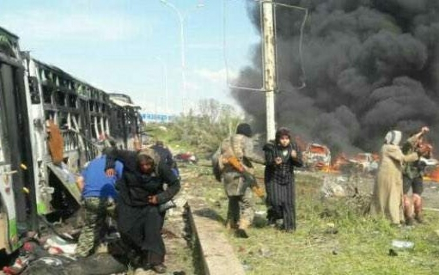 Νέο σοκ στη Συρία: Καμικάζι χτύπησε λεωφορεία με αμάχους -Δεκάδες νεκροί [εικόνες]