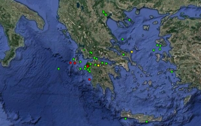 Tα Ρίχτερ «χορεύουν» Δυτ. Ελλάδα και Ιόνιο – Πάνω από 40 δονήσεις από χθες