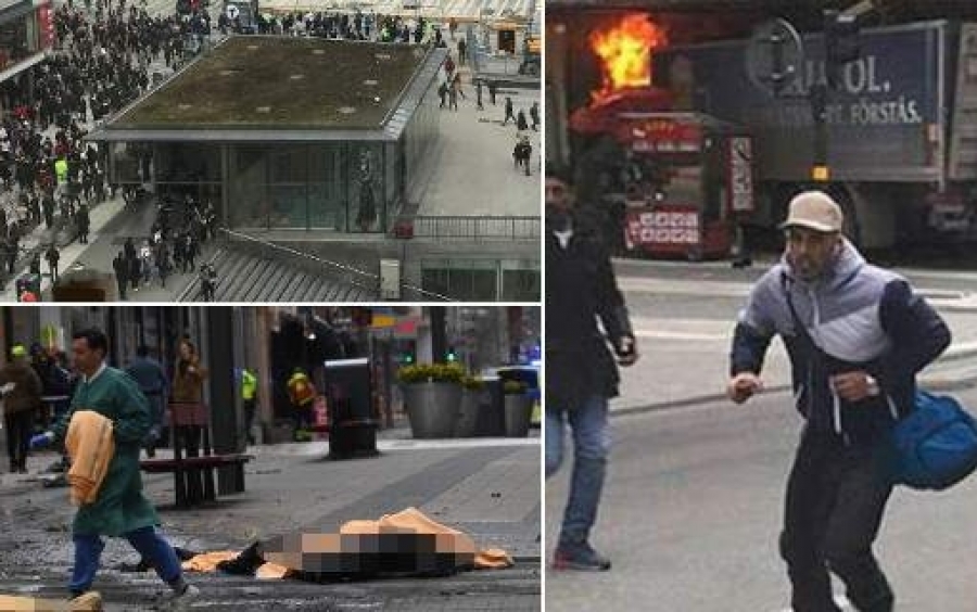 Στοκχόλμη: Φορτηγό έπεσε πάνω σε πλήθος, 5 νεκροί, πολλοί τραυματίες (εικόνες)