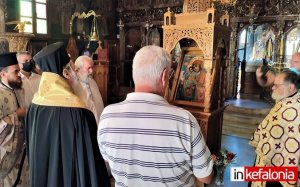 Αργοστόλι: Έφτασε στον Άγιο Σπυρίδωνα, η εικόνα της Παναγίας Δραπανιώτισσας! (εικόνα/video)