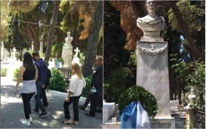 Τρισάγιο υπέρ αναπαύσεως τού Ανδρέα Μεταξά, στο Α΄κοιμητήριο Αθηνών