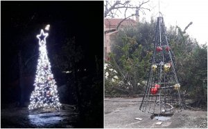 Το Αφράτο στολίστηκε με όμορφο Χριστουγεννιάτικο Δέντρο! (εικόνες)