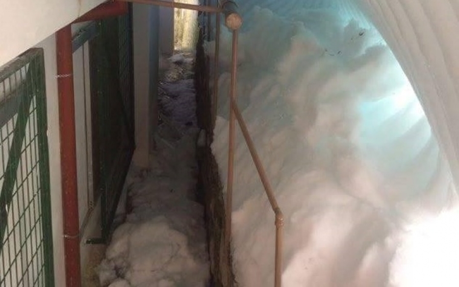 Δεν μπορούν να βγουν από τα σπίτια τους εξαιτίας του χιονιού στη Φθιώτιδα (εικόνες)