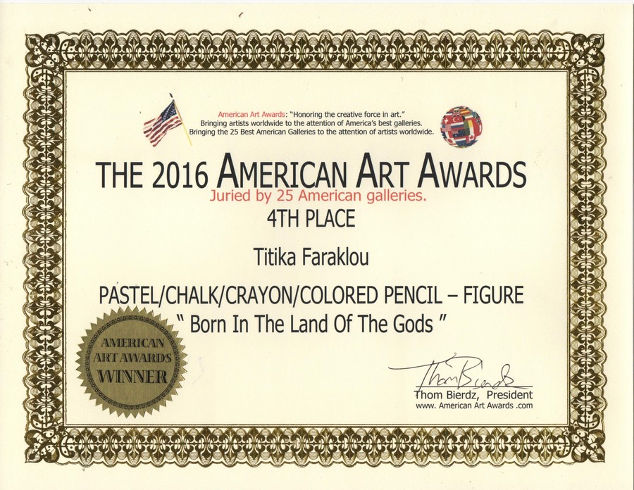 American Art Awards 2016 4th Place 