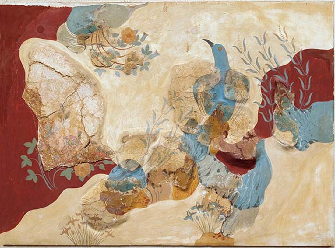 4. Τοιχογραφία γαλάζιο πουλί Κνωσός Μουσείο Ηρακλείου