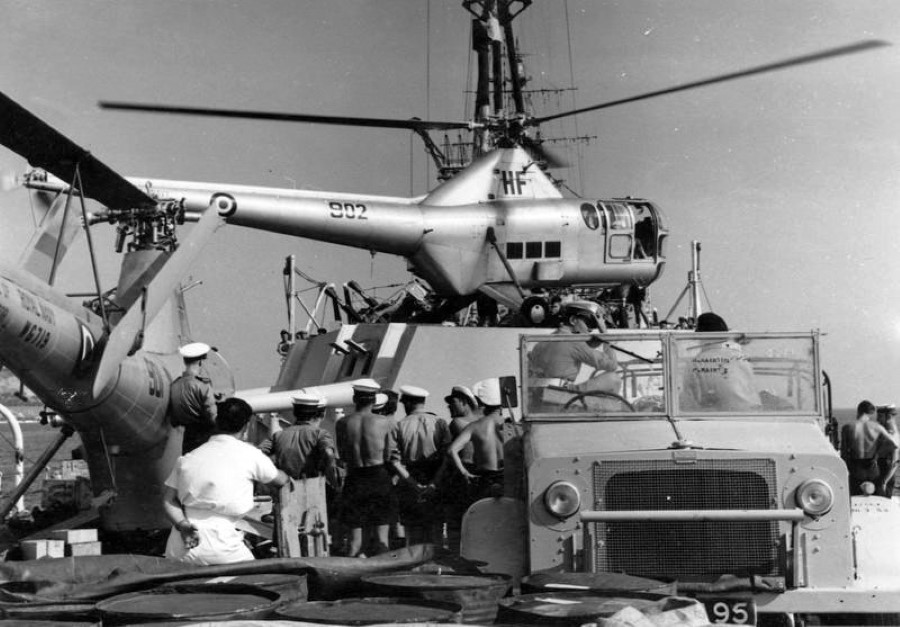 2. HMS Bermuda with Dragonflies at Zante IWM A32690