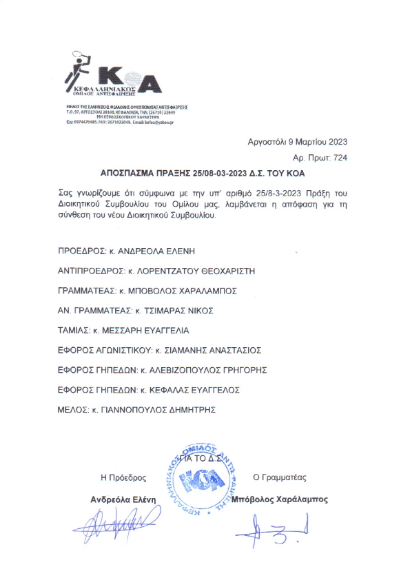 724 ΠΡΑΚΤΙΚΟ ΔΣ ΑΝΑΘΕΣΗΣ ΑΡΜΟΔΙΟΤΗΤΩΝ 001