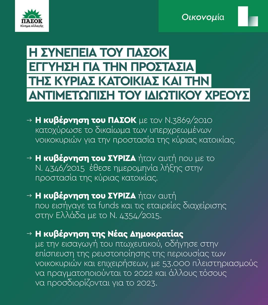 Η ΣΥΝΕΠΕΙΑ ΤΟΥ ΠΑΣΟΚ