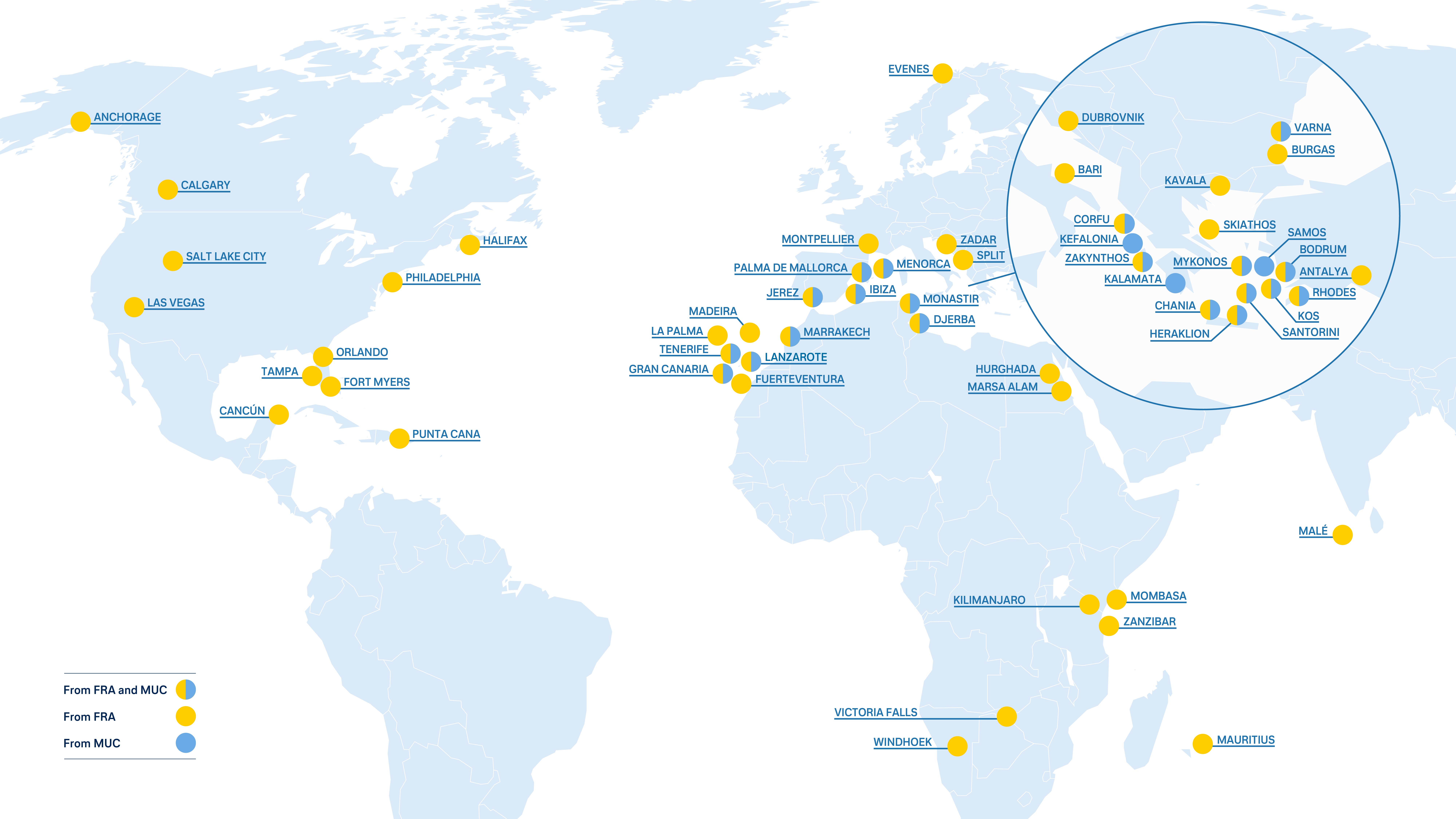 Discover Airlines Streckennetz FRA MUC SU24EN