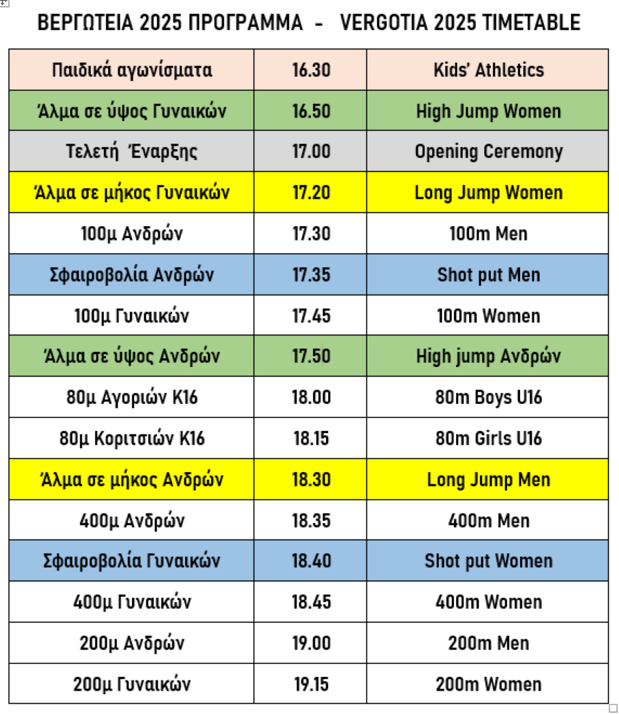 time table v25