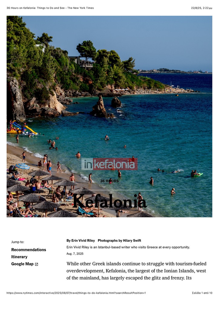 36 Hours on Kefalonia Things to Do and See The New York Times page 0001