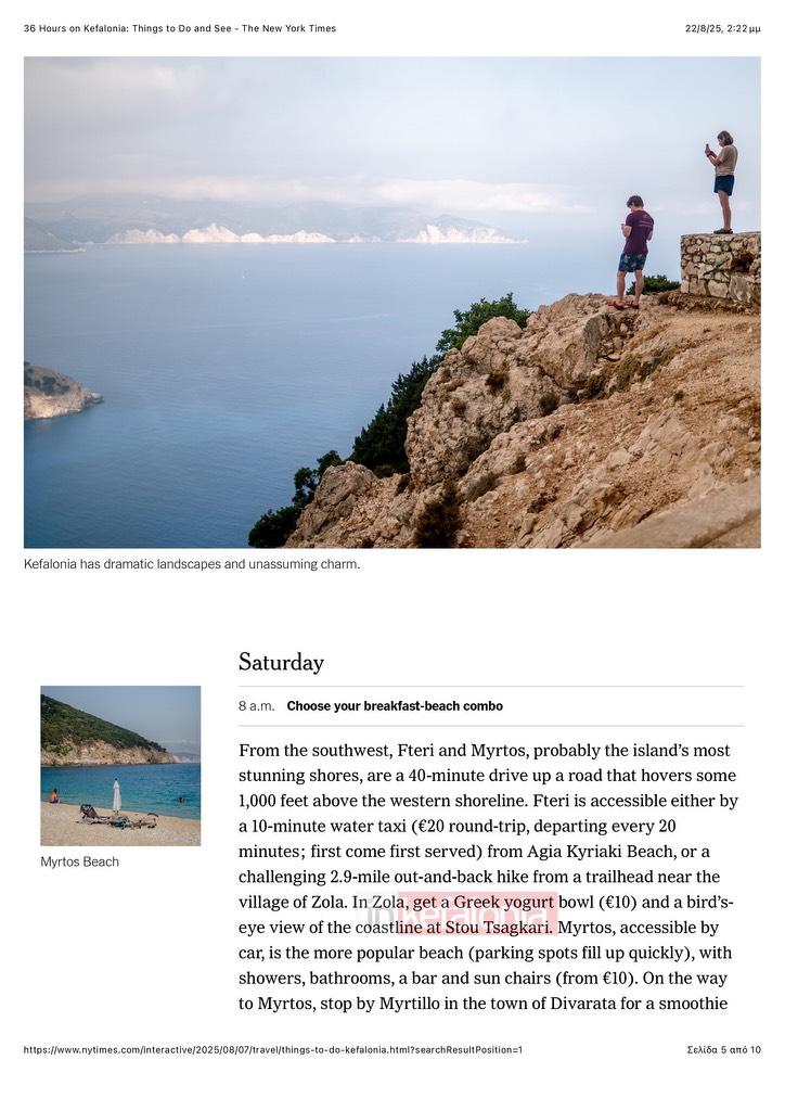 36 Hours on Kefalonia Things to Do and See The New York Times page 0005