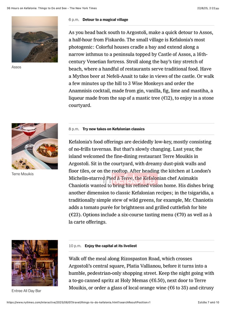 36 Hours on Kefalonia Things to Do and See The New York Times page 0007