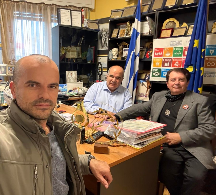 Ντάνυ Μαρτζόκας Ιωάννης Μαρωνίτης Πρόεδρος UNESCO Κώστας Ευαγγελάτοςjpg