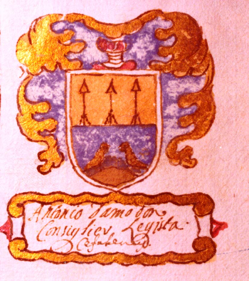 Οικόσημο Δαμοδού από τον Κώδικά Πανεπιστημίου της Παδοβας