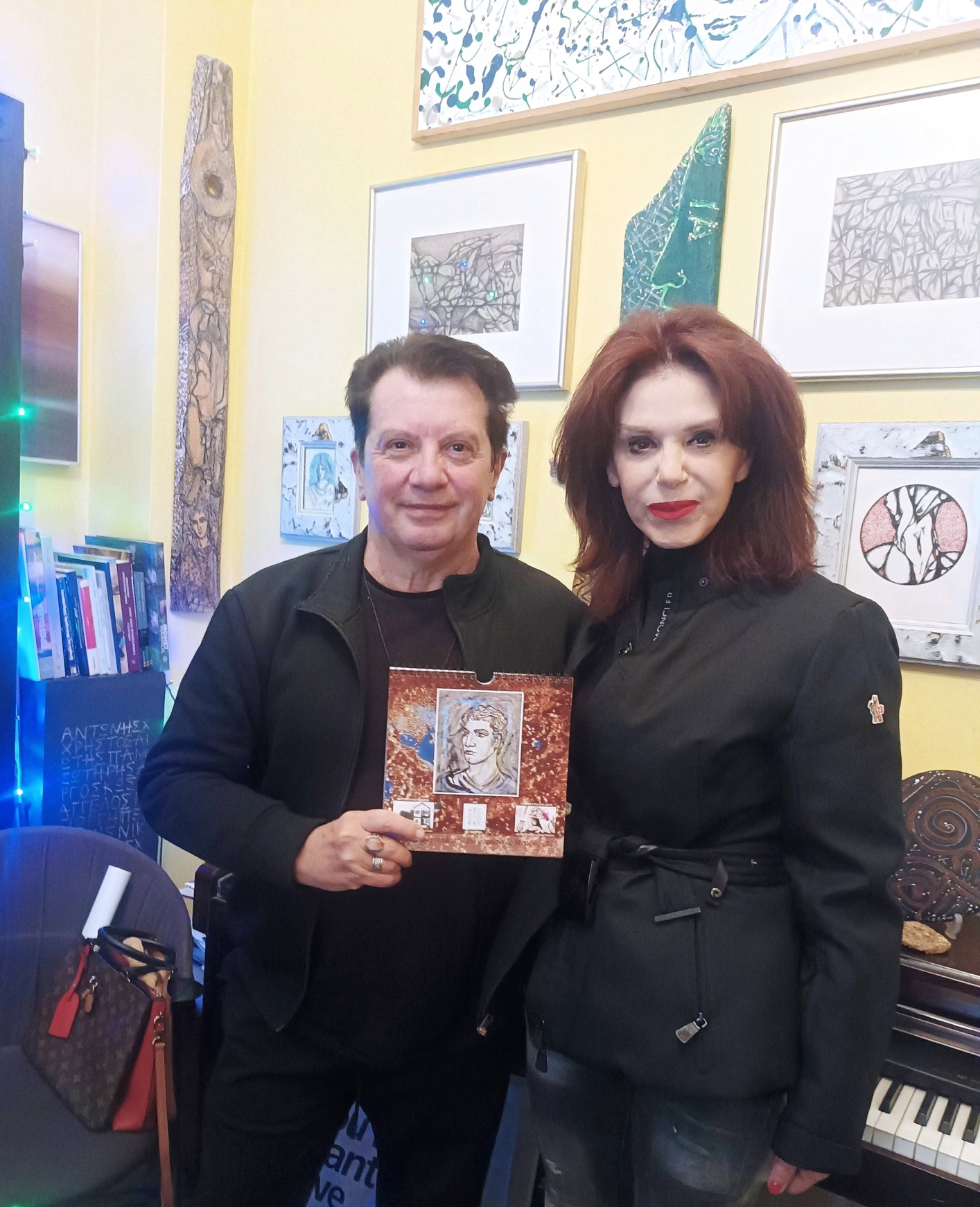 Κώστας Ευαγγελάτος Πολύνα Γκιωνάκη ηθοποιός συγγραφέαςjpg