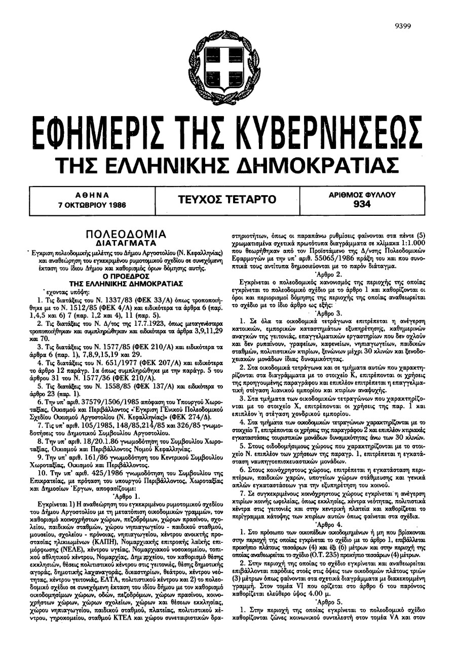 ΑΠΟΣΠΑΣΜΑ ΦΕΚ 934Δ 07.10.1986 page 0001