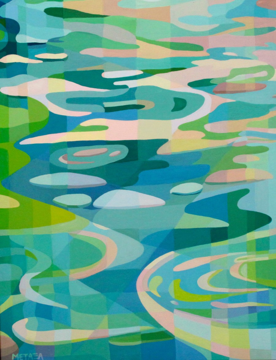 33 Kefalonia Blue No1 100x70cm acrylic on canvas Natasha Metaxa