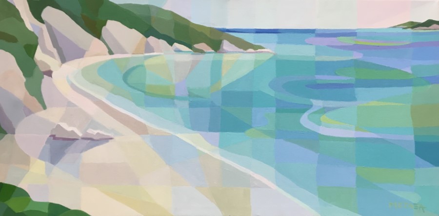 36 Ionian Calmness35x70cm acrylic on canvas