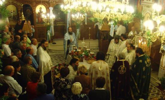 Ο Μέγας Εσπερινός στην Παναγία Μυρτιδιώτισσα στα Τζαννάτα 