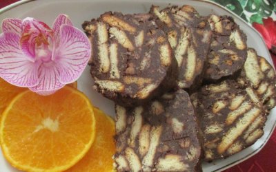 Φανταστικός σοκολατομπισκοτένιος κορμός - μωσαϊκό από την Σία Λαδά!