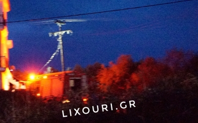 Εκρηξη σε κολονα της ΔΕΗ - Στο σκοτάδι το Ληξούρι
