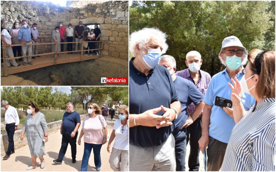 Η Υπουργός Πολιτισμού, Λίνα Μενδώνη στην Κεφαλονιά - Τι είπε για τον Θολωτό Τάφο στα Τζαννάτα και γιατί είναι κλειστός (εικόνες/video)