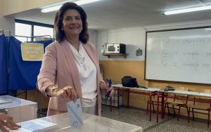 Στην Κέρκυρα ψήφισε η Ρόδη Κράτσα - Τσαγκαροπούλου