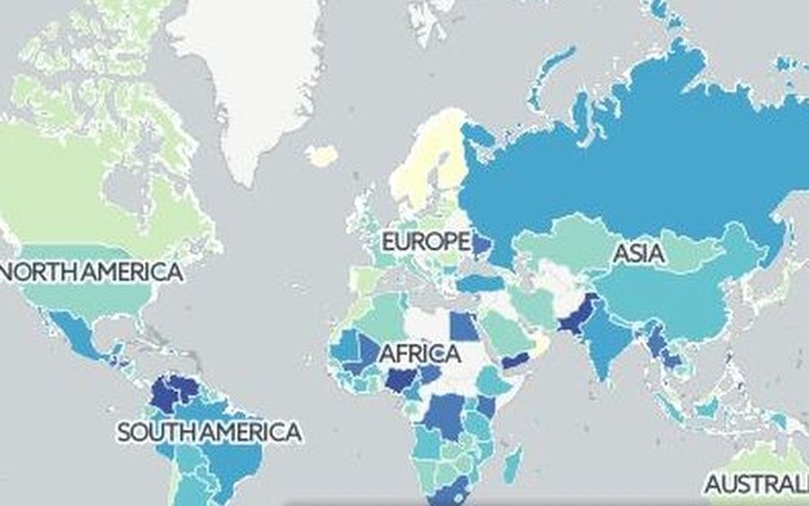 O αμφιλεγόμενος χάρτης με τις ασφαλέστερες χώρες του κόσμου. Σε ποια θέση βρίσκεται η Ελλάδα ...