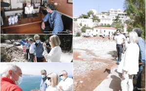 Επίσκεψη Φώφης Γεννηματά στις πληγείσες από τον "Ιανό" περιοχές του Δήμου Σάμης (εικόνες + video)