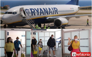 Έφτασαν! Πρώτη άφιξη της σεζόν στην Κεφαλονιά με Ryanair απο την Πίζα της Ιταλίας (εικόνες + video)