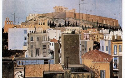 Κώστας Ευαγγελάτος: Η Ζωγραφική σκηνή του Σπύρου Βασιλείου με θέα τον Παρθενώνα
