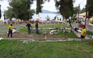 Δήμος Σάμης: Τοποθέτηση Αθλητικών Οργάνων στον Καραβόμυλο (εικόνες)