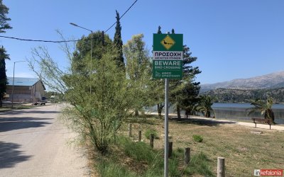 Πινακίδες στον Κούταβο για τις πάπιες