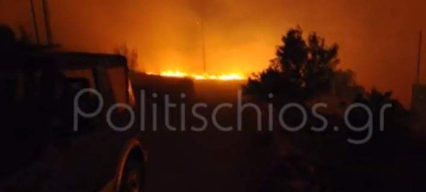 Φωτιά στη Χίο - Συγκλονιστικό βίντεο από την εκκένωση χωριού