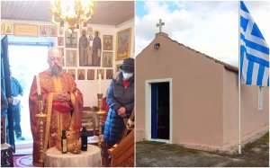 O Εσπερινός στο εκκλησάκι του Αγίου Αθανασίου στα Τραυλιάτα (εικόνες)