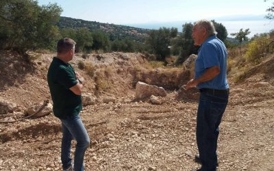 Αυτοψία Τραυλού στις εργασίες καθαρισμού του ρέματος στα Σιμωτάτα (εικόνες)