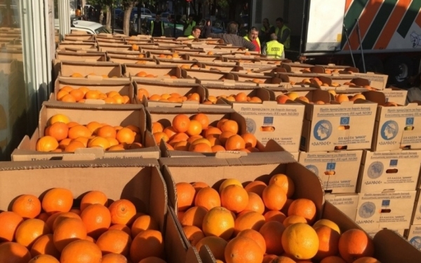 Διανέμονται πορτοκάλια στις πολύτεκνες οικογένειες