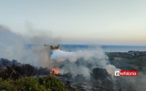 Κατεσβέσθη μια επικίνδυνη πυρκαγιά στα Μεταξάτα (εικόνες/video)