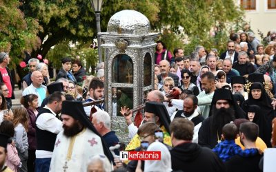 Ομαλά: Η μεταφορά του σκηνώματος του Αγίου Γερασίμου στη νέα εκκλησία