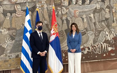 Κοινή δήλωση Υπουργού Τουρισμού Χάρη Θεοχάρη με την Υπουργό Εμπορίου, Τουρισμού και Tηλεπικοινωνιών της Σερβίας Tatjana Matić
