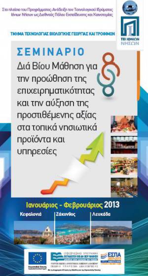Τμήμα Βιολογικής Γεωργίας : Σεμινάριο για την προώθηση της επιχειρηματικότητας στα τοπικά νησιωτικά προϊόντα