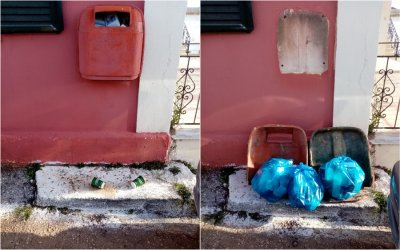 Ρίφι: Απομακρύνθηκε κουτί από το ιατρείο... το είχαν περάσει για κάδο σκουπιδιών (εικόνα)