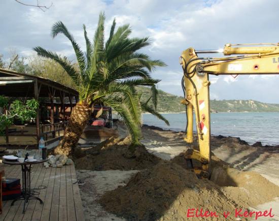 Εργασίες καλλωπισμού στην παραλία του Κατελειού