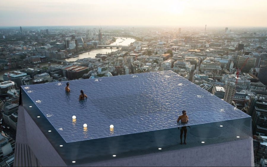 Στο Λονδίνο η πιο εντυπωσιακή πισίνα του κόσμου σε ουρανοξύστη (εικόνες)